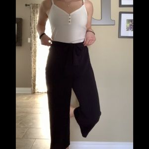 Classic Black Culottes/Paperbag Pants